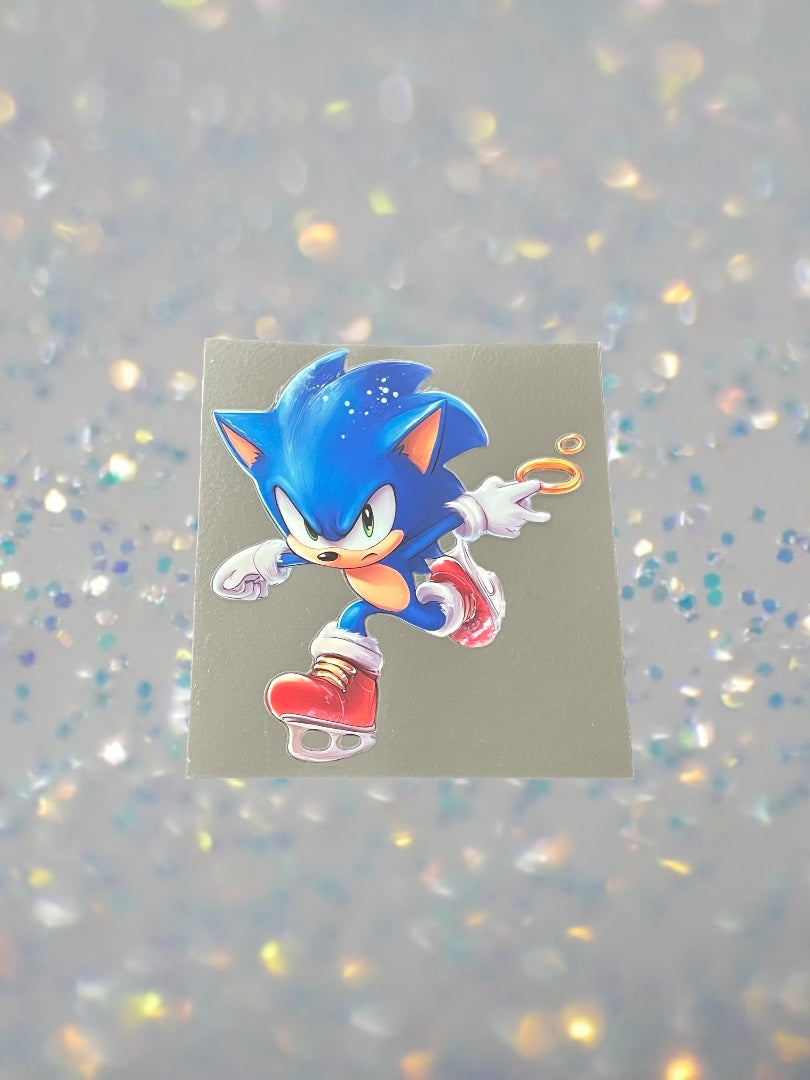 Sonic- UV DTF Double Sided 4" Decal