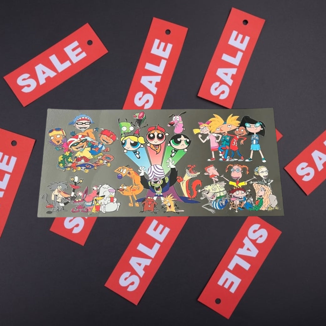 CLEARANCE 90’s Cartoons-16oz UV DTF Double Sided Cup Wrap