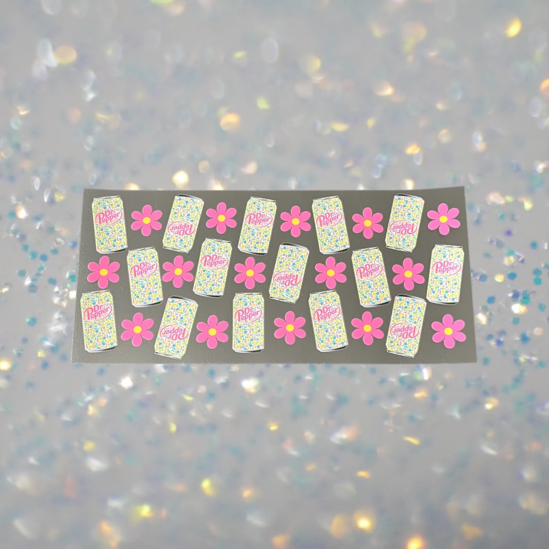 Floral Dr. P -16oz UV DTF Double Sided Cup Wrap