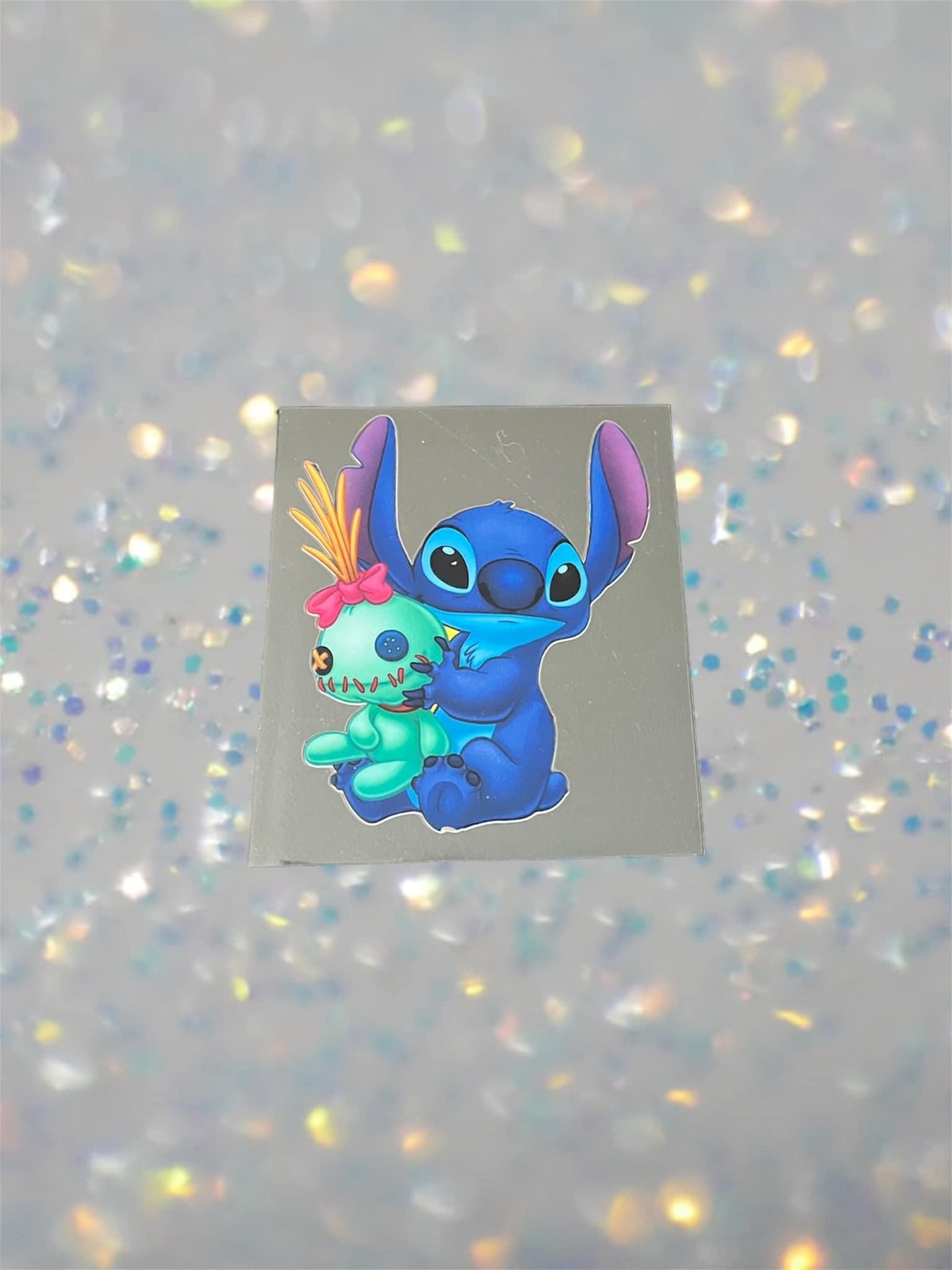 Blue Alien W/Toy- UV DTF Double Sided 4" Decal