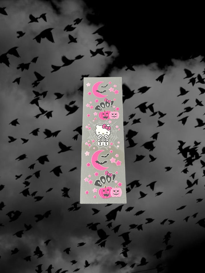 Halloween Skeleton Kitty-Holiday UV DTF Pen Wrap
