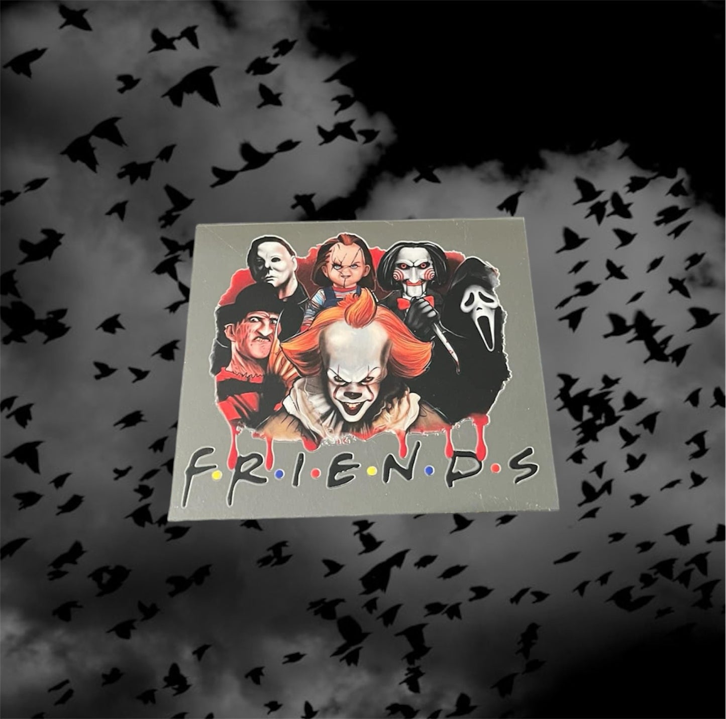 Halloween Horror F.r.i.e.n.d.s.-Holiday UV DTF Double Sided 4" Decal