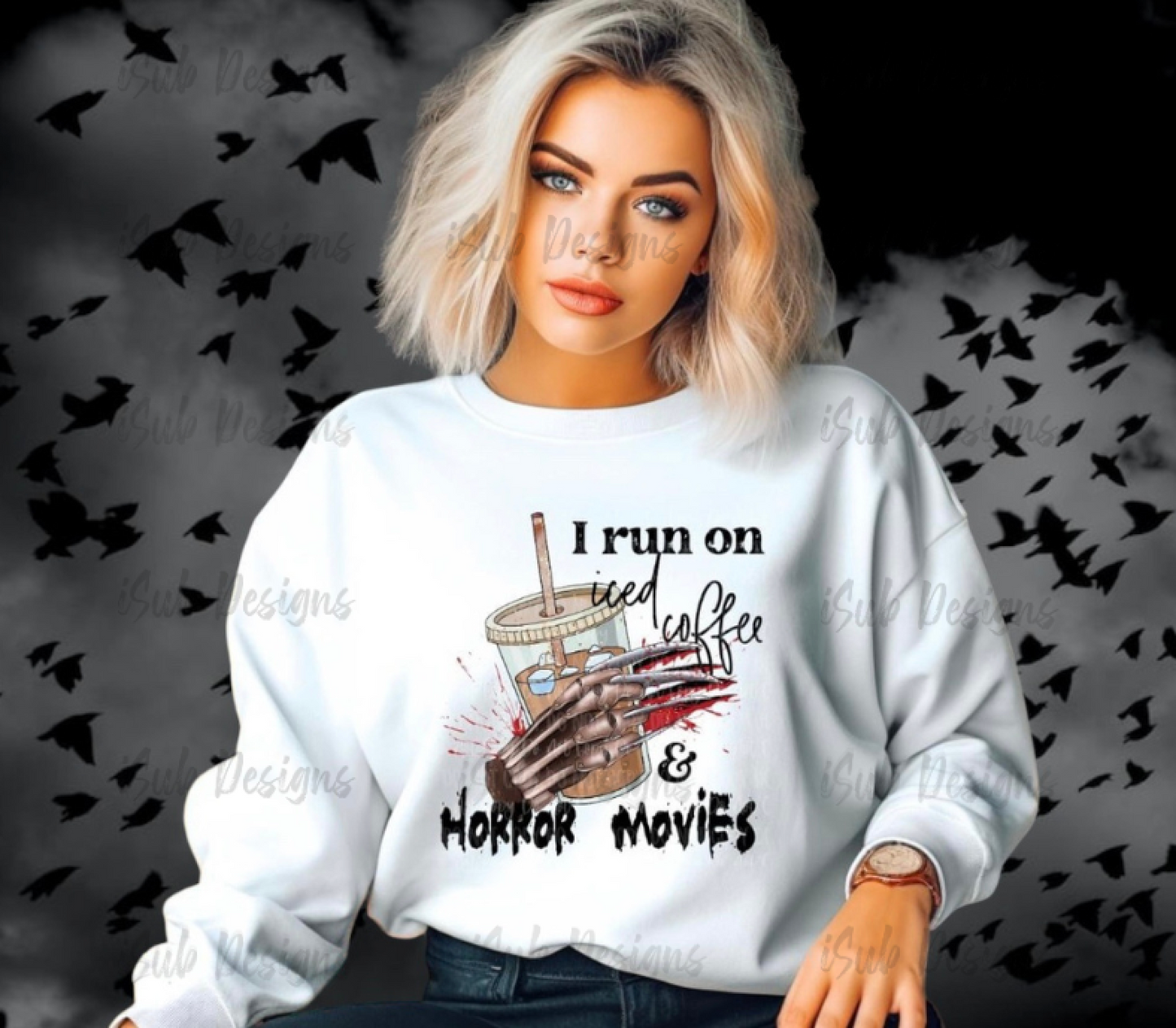 Halloween Coffee/Horror Sweatshirt