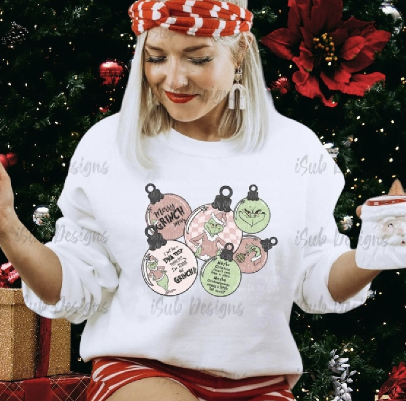Christmas Grinch Ornament Sweatshirt