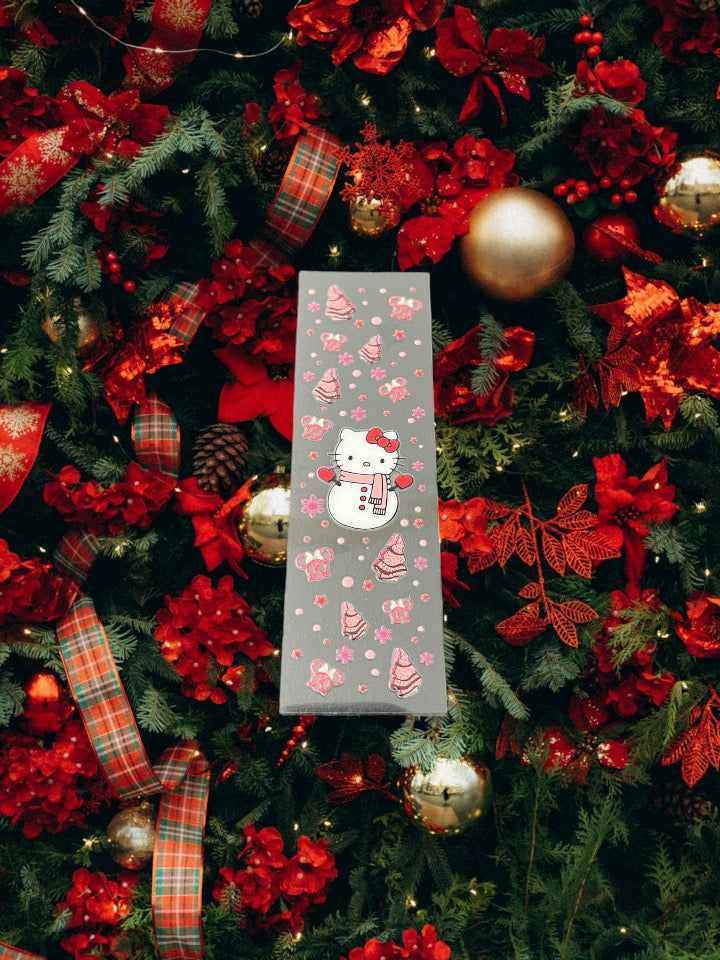 Christmas Kitty Snowman-Holiday UV DTF Pen Wrap