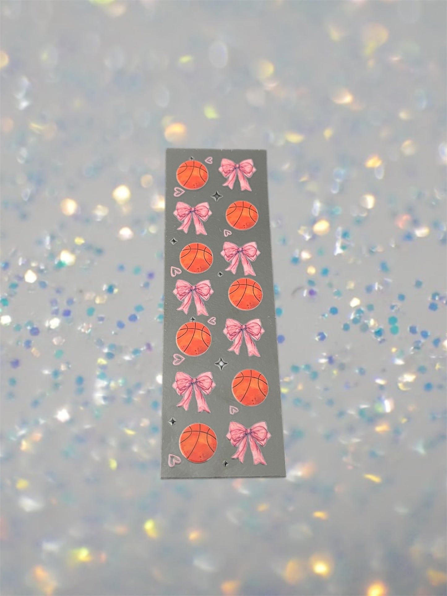 Basketball w/Pink Bows UV DTF Pen Wrap
