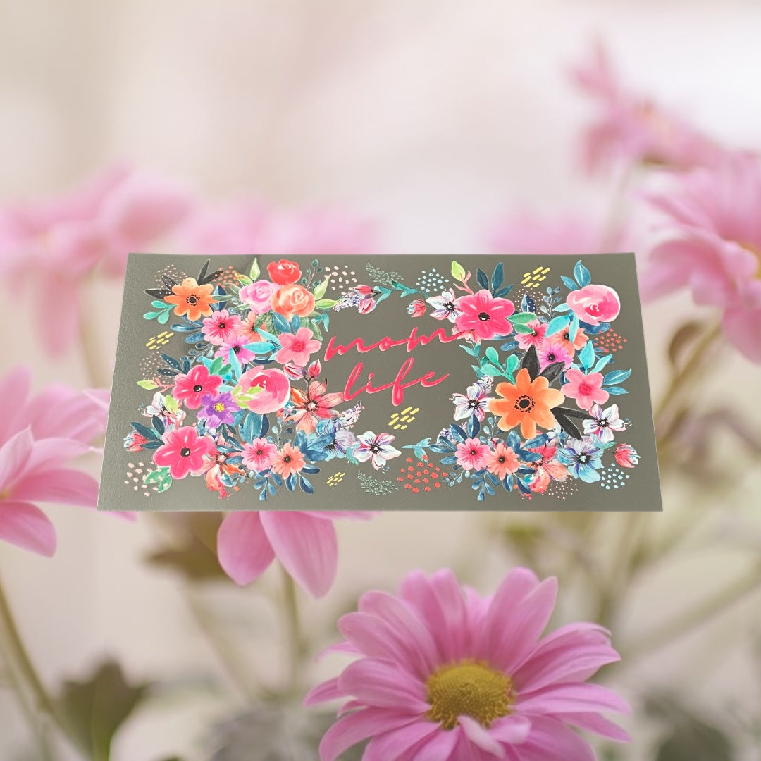 Mother’s Day Floral Mom Life-Holiday 16oz UV DTF Double Sided Cup Wrap