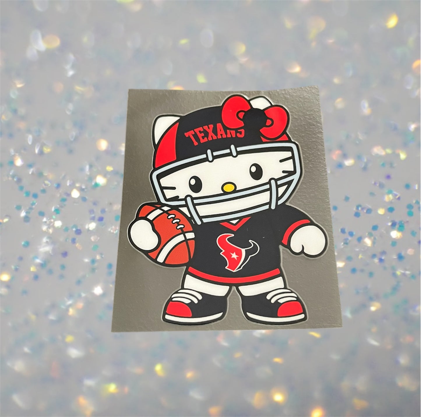 Kitty- Houston Football- UV DTF Double Sided 4" Decal