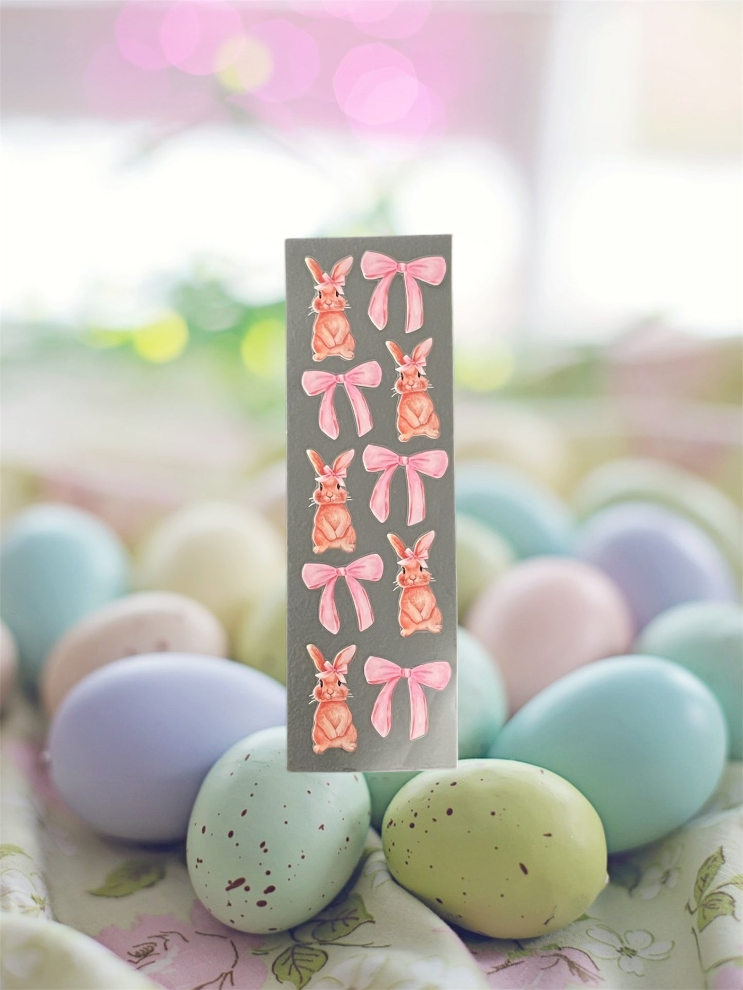 Easter Bunny w/Pink Bows-Holiday UV DTF Pen Wrap