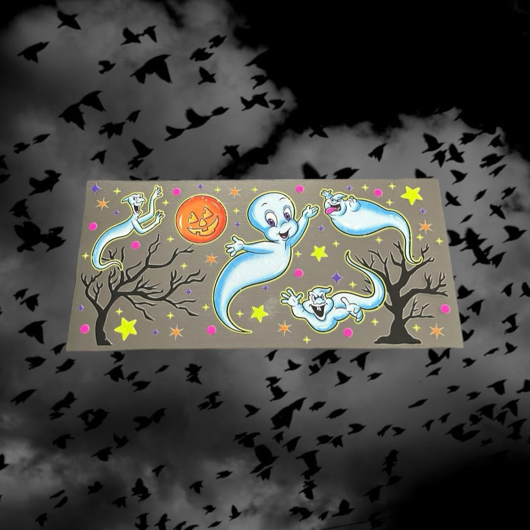 Halloween Casper-Holiday 16oz UV DTF Double Sided Cup Wrap