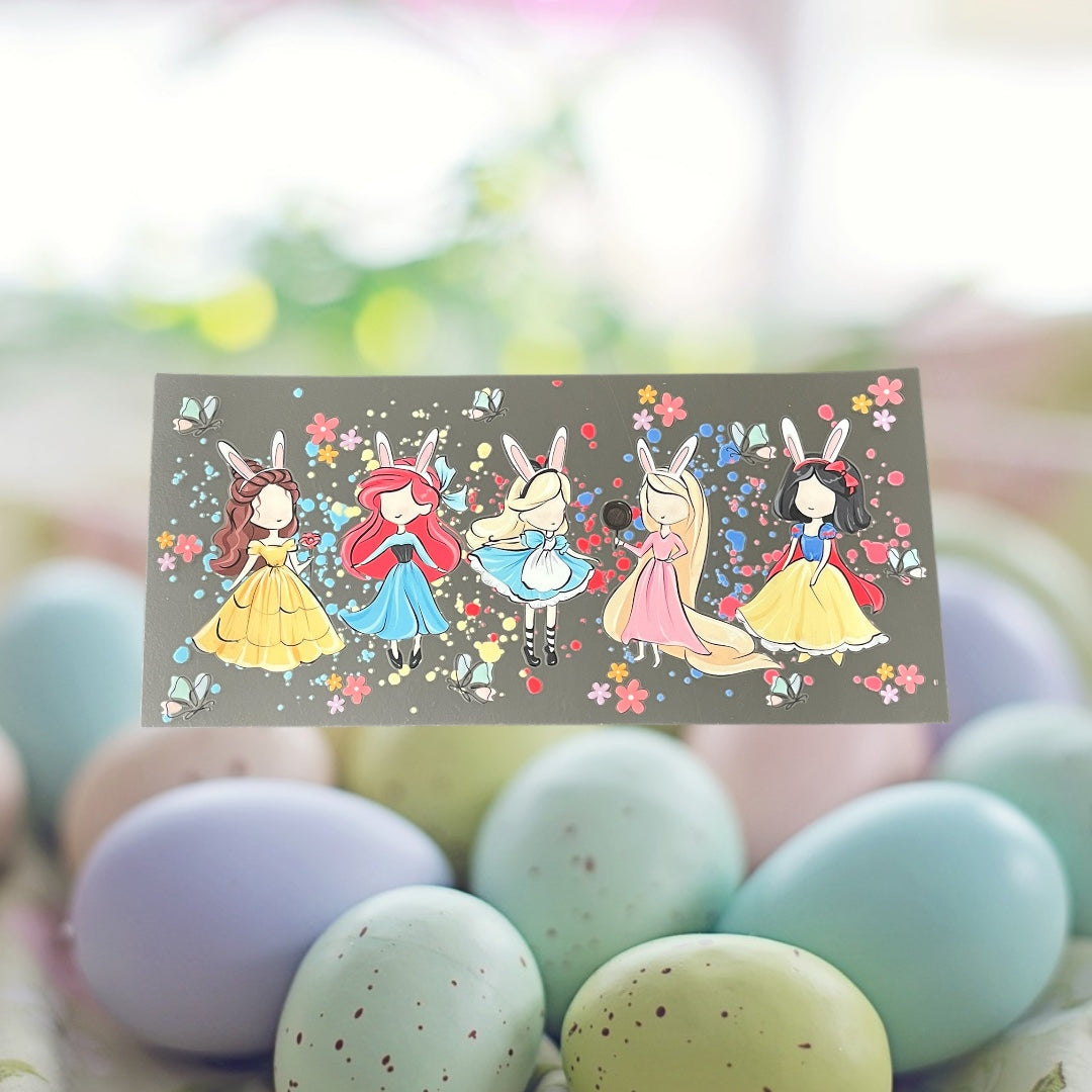 Easter Princess Friends-Holiday 16oz UV DTF Double Sided Cup Wrap