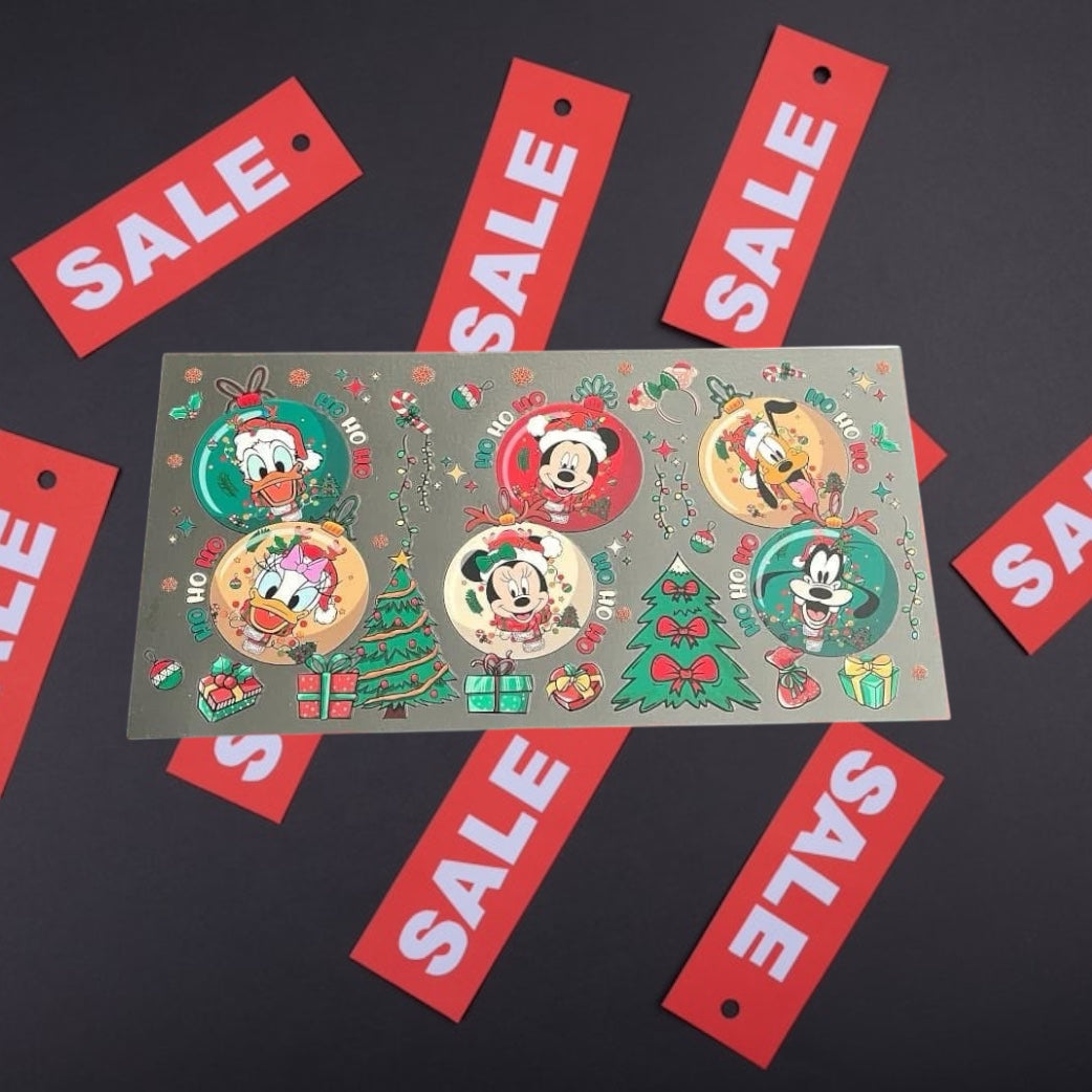 Mouse Christmas -CLEARANCE 16oz UV DTF Double Sided Cup Wrap