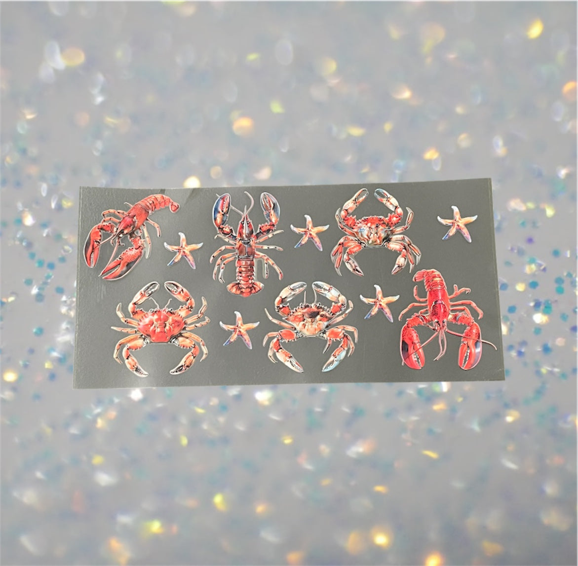 Crawfish & Crab-16oz UV DTF Double Sided Cup Wrap