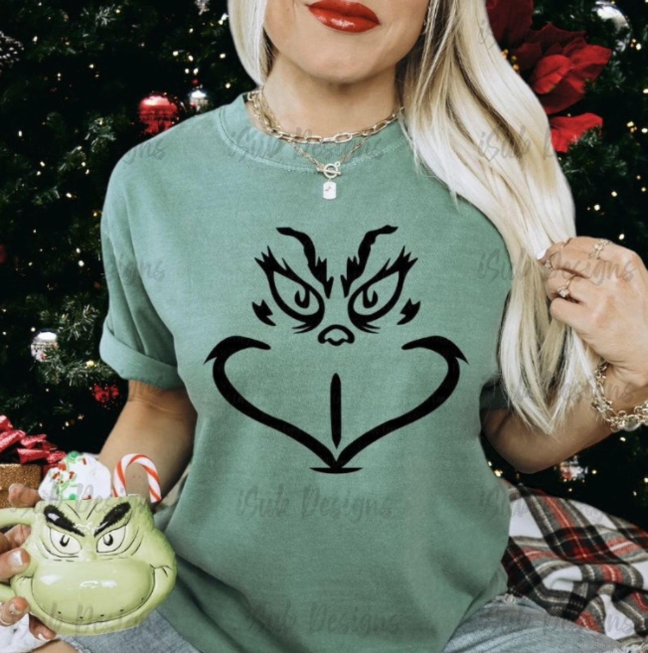 Christmas Grinch Face T-Shirt