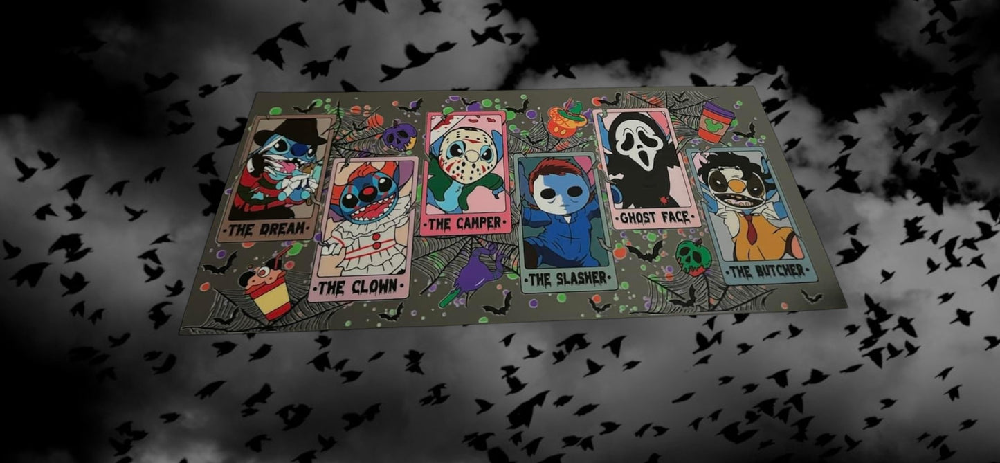 Halloween Blue Alien-Holiday 16oz UV DTF Double Sided Cup Wrap