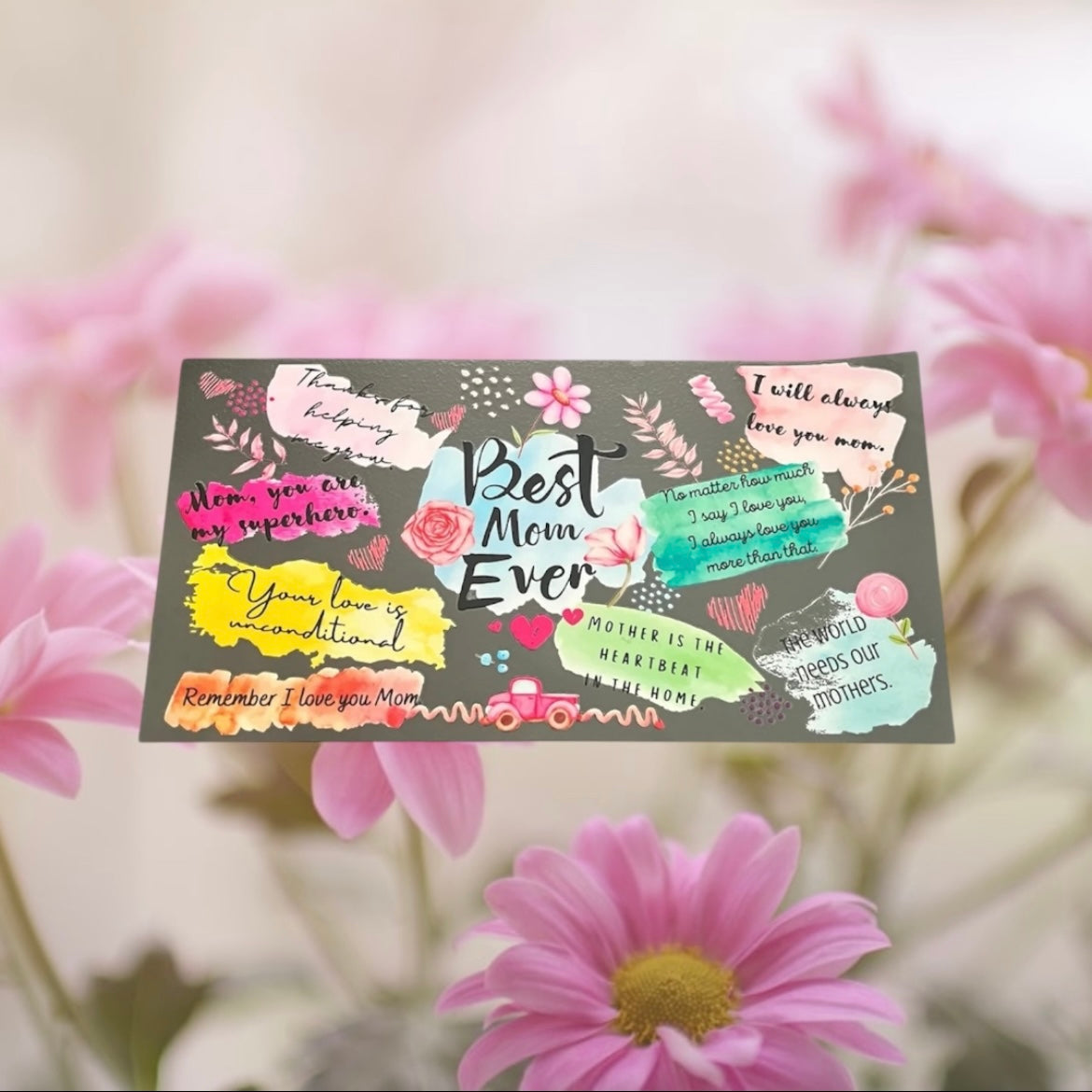 Mother’s Day Best Mom Ever-Holiday 16oz UV DTF Double Sided Cup Wrap