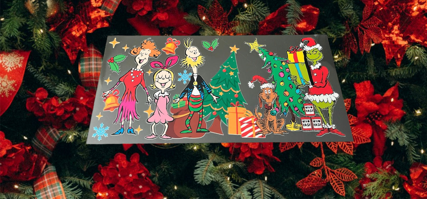 Christmas Whoville- Holiday 16oz UV DTF Double Sided Cup Wrap