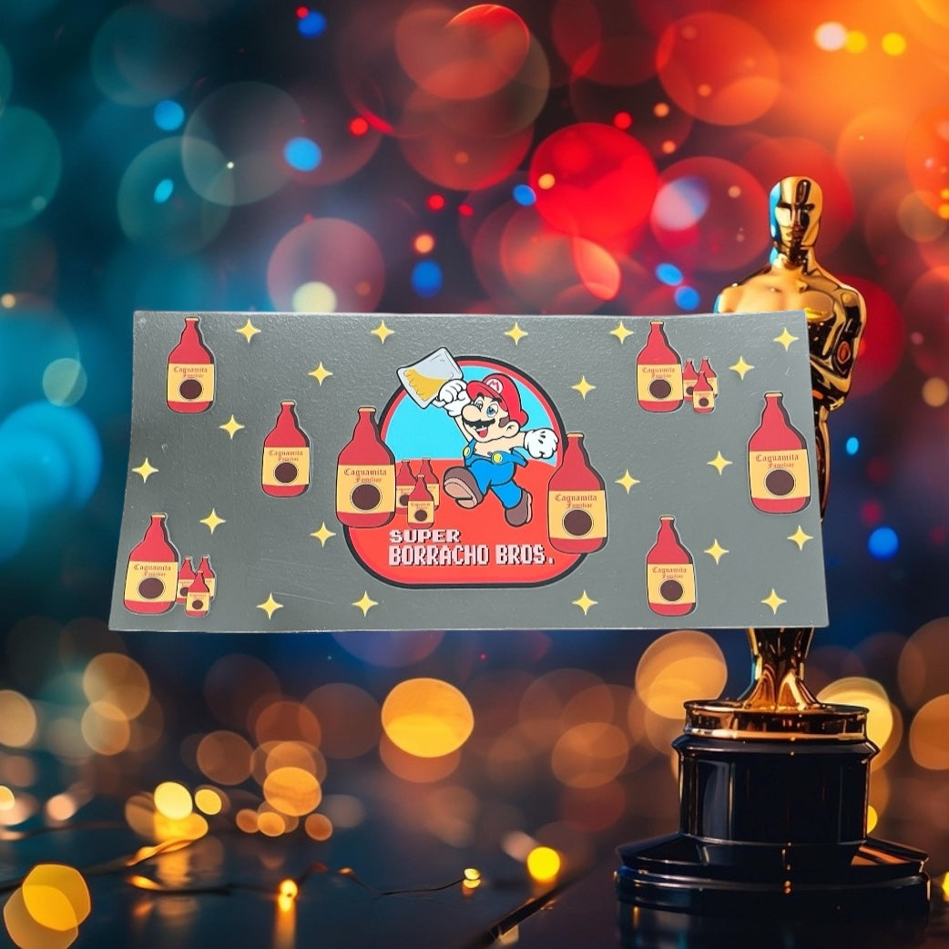 Father’s Day Super Borracho Bros -Holiday 16oz UV DTF Double Sided Cup Wrap