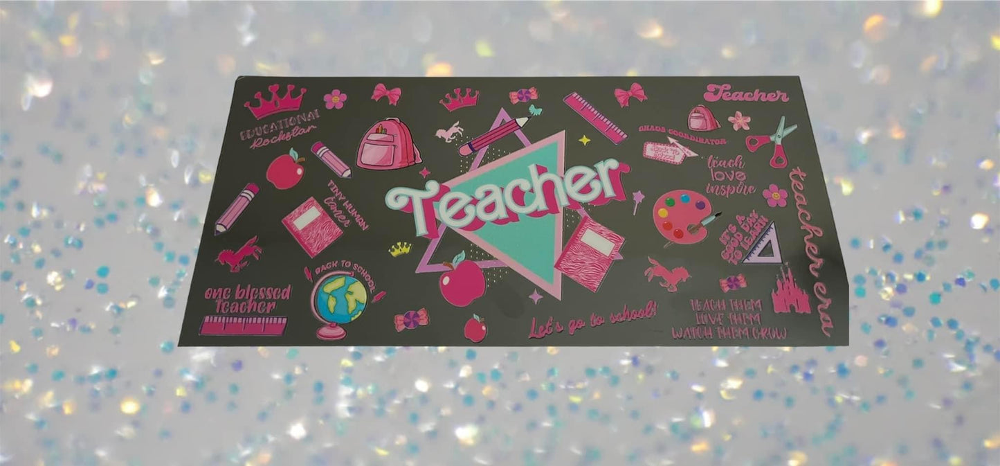 Teacher-16oz UV DTF Double Sided Cup Wrap