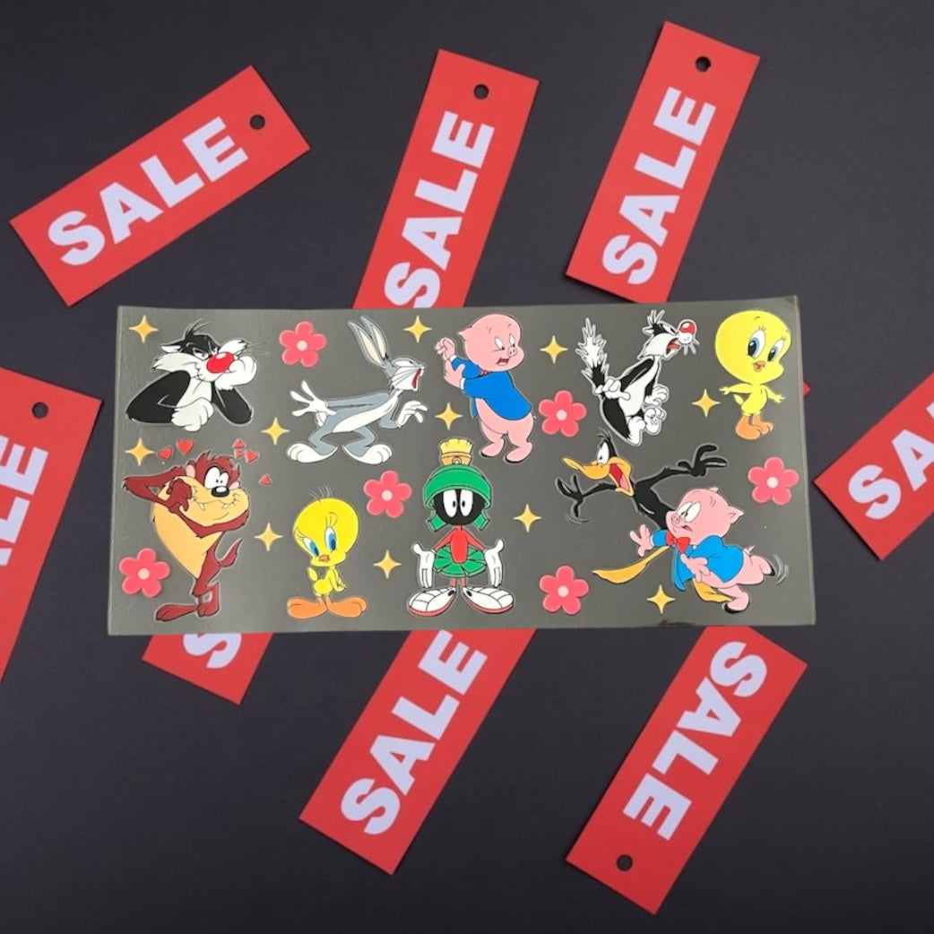CLEARANCE Looney T.- 16oz UV DTF Double Sided Cup Wrap