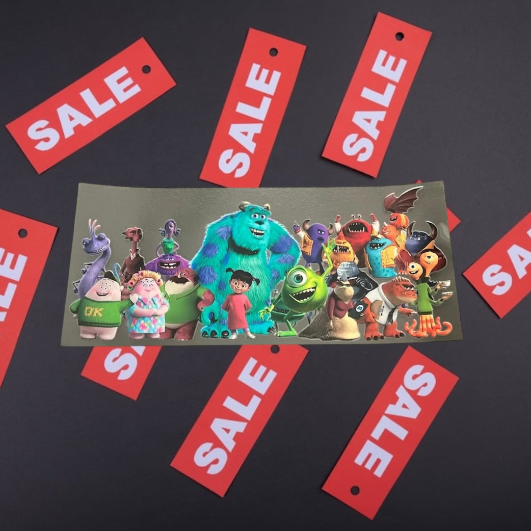 Monsters -CLEARANCE 16oz UV DTF Double Sided Cup Wrap