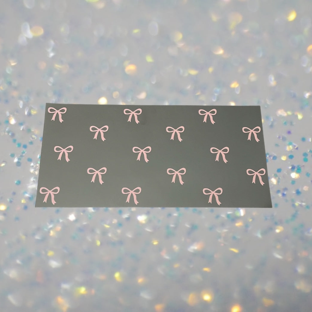Mini Pink Bows-16oz UV DTF Double Sided Cup Wrap