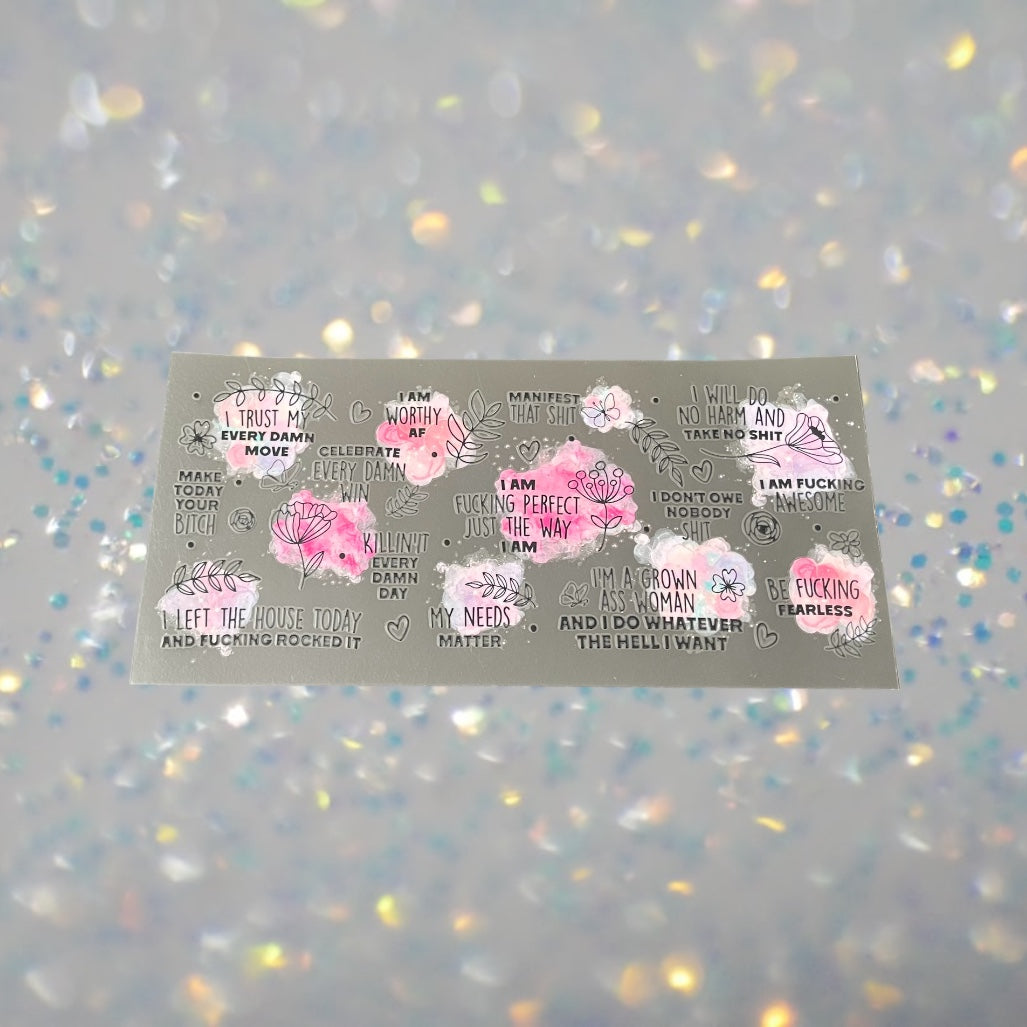 I Am (Swear Words)-16oz UV DTF Double Sided Cup Wrap