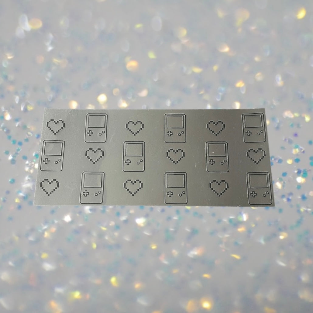 Gameboy w/hearts-16oz UV DTF Double Sided Cup Wrap