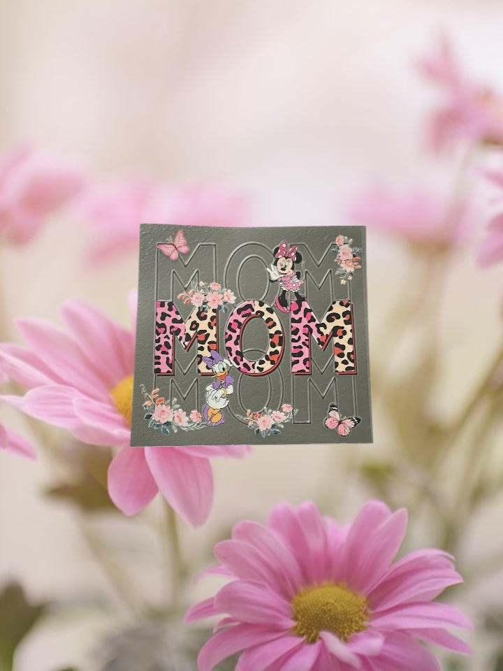 Mother’s Day Mouse Mom- Holiday UV DTF Double Sided 4" Decal