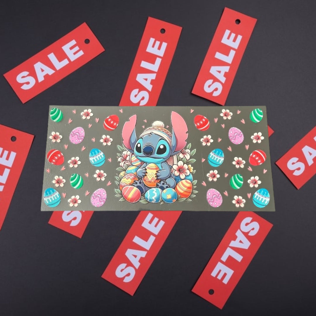 Easter Stitch-CLEARANCE Holiday 16oz UV DTF Double Sided Cup Wrap