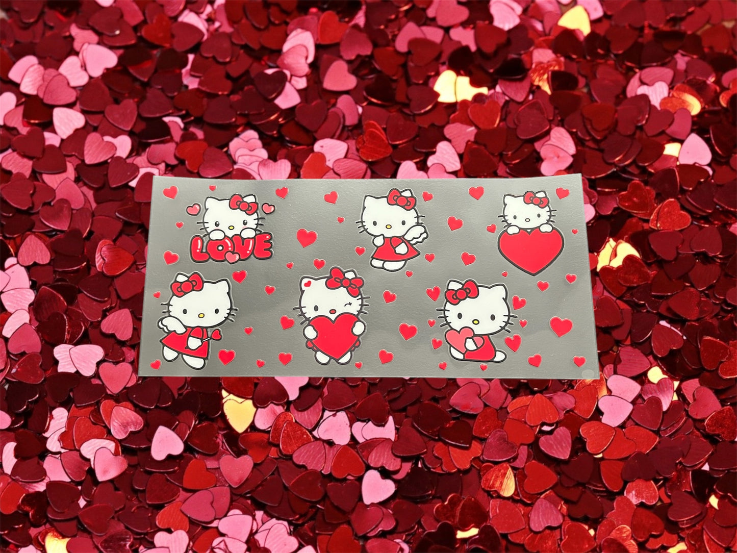 Valentines Day Kitty Love-Holiday 16oz UV DTF Double Sided Cup Wrap