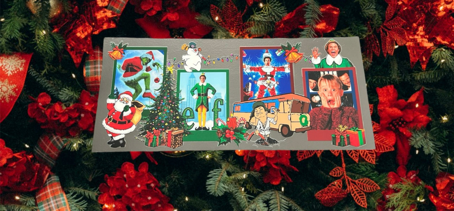 Christmas Elf-Holiday 16oz UV DTF Double Sided Cup Wrap