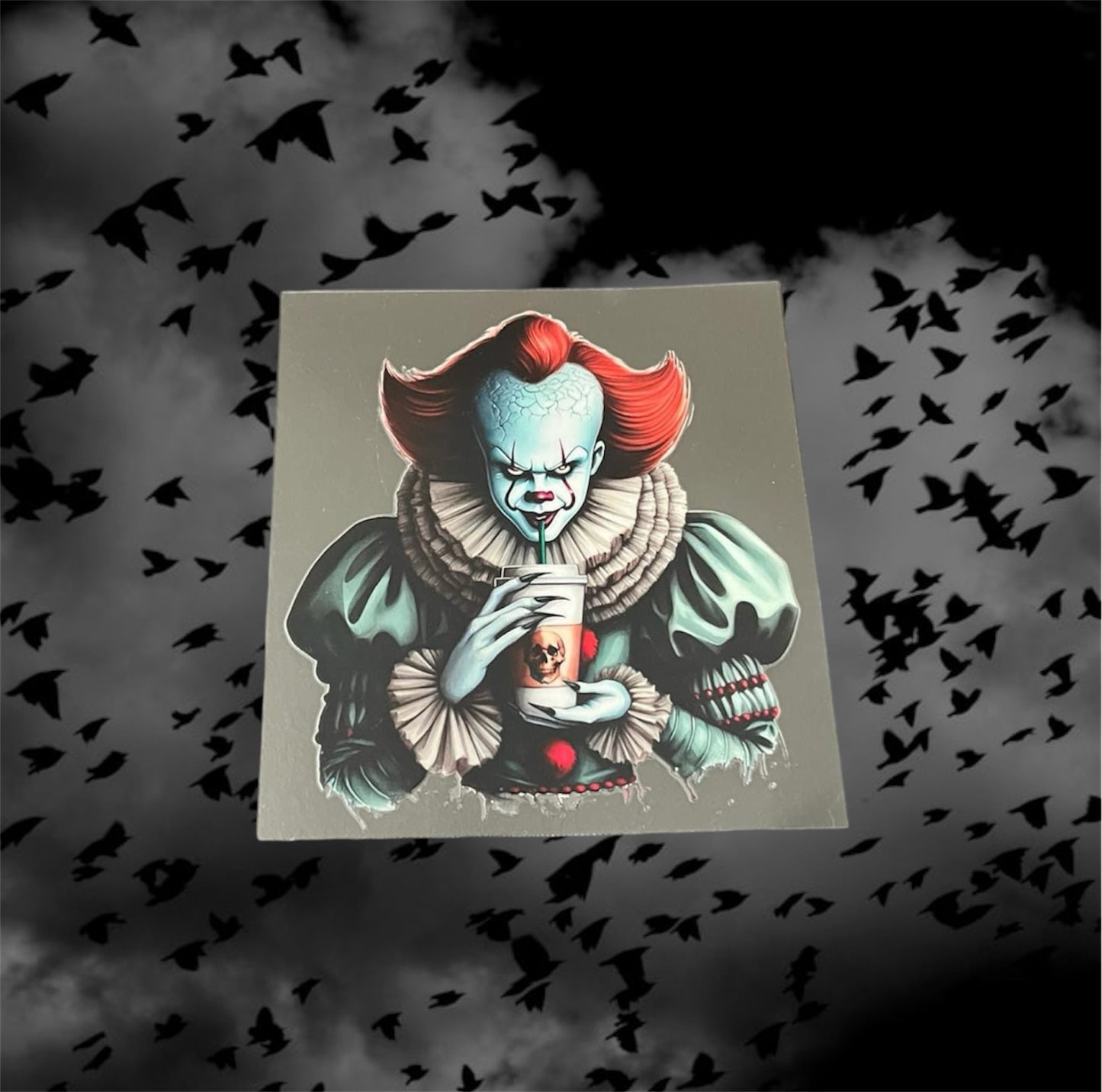 Halloween Penny Coffee-Holiday UV DTF Double Sided 4" Decal