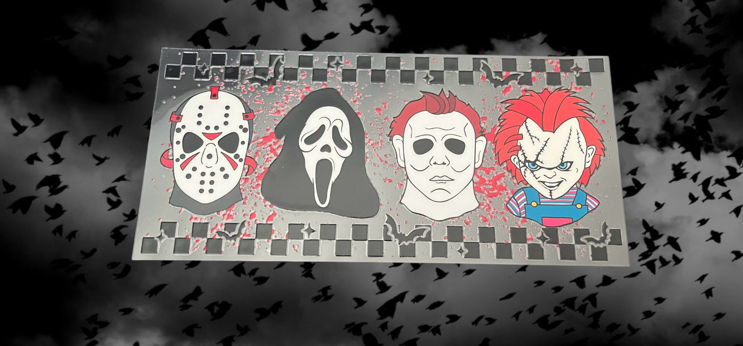 Halloween Horror w/friends Splat-Holiday 16oz UV DTF Double Sided Cup Wrap