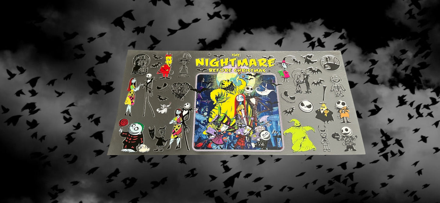Halloween The Nightmare-Holiday 16oz UV DTF Double Sided Cup Wrap