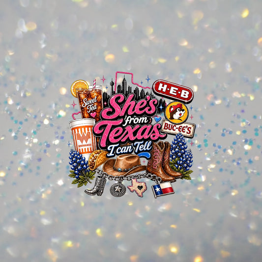 She's from Tx Grand Slam Edition - DTF Transfer