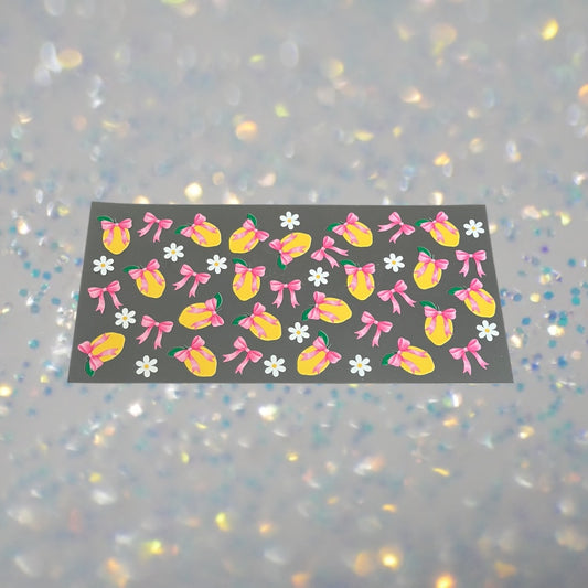 Lemons w/Bows-16oz UV DTF Double Sided Cup Wrap
