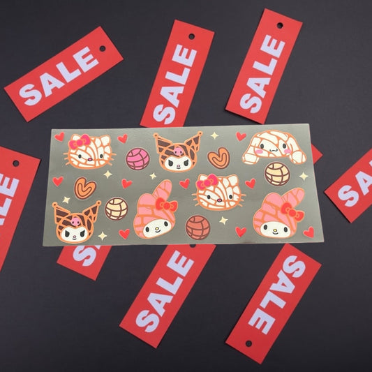 Concha Kitty -CLEARANCE 16oz UV DTF Double Sided Cup Wrap