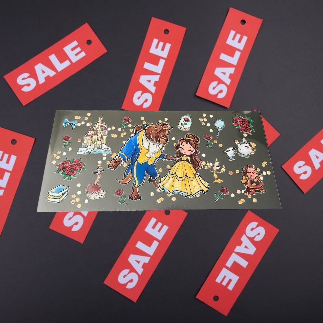 Beast & Princess-CLEARANCE 16oz UV DTF Double Sided Cup Wrap