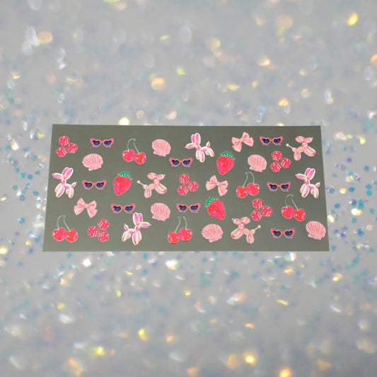 Retro Summer-16oz UV DTF Double Sided Cup Wrap
