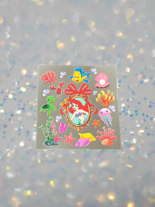 Mermaid Princess- UV DTF Double Sided 4" Decal