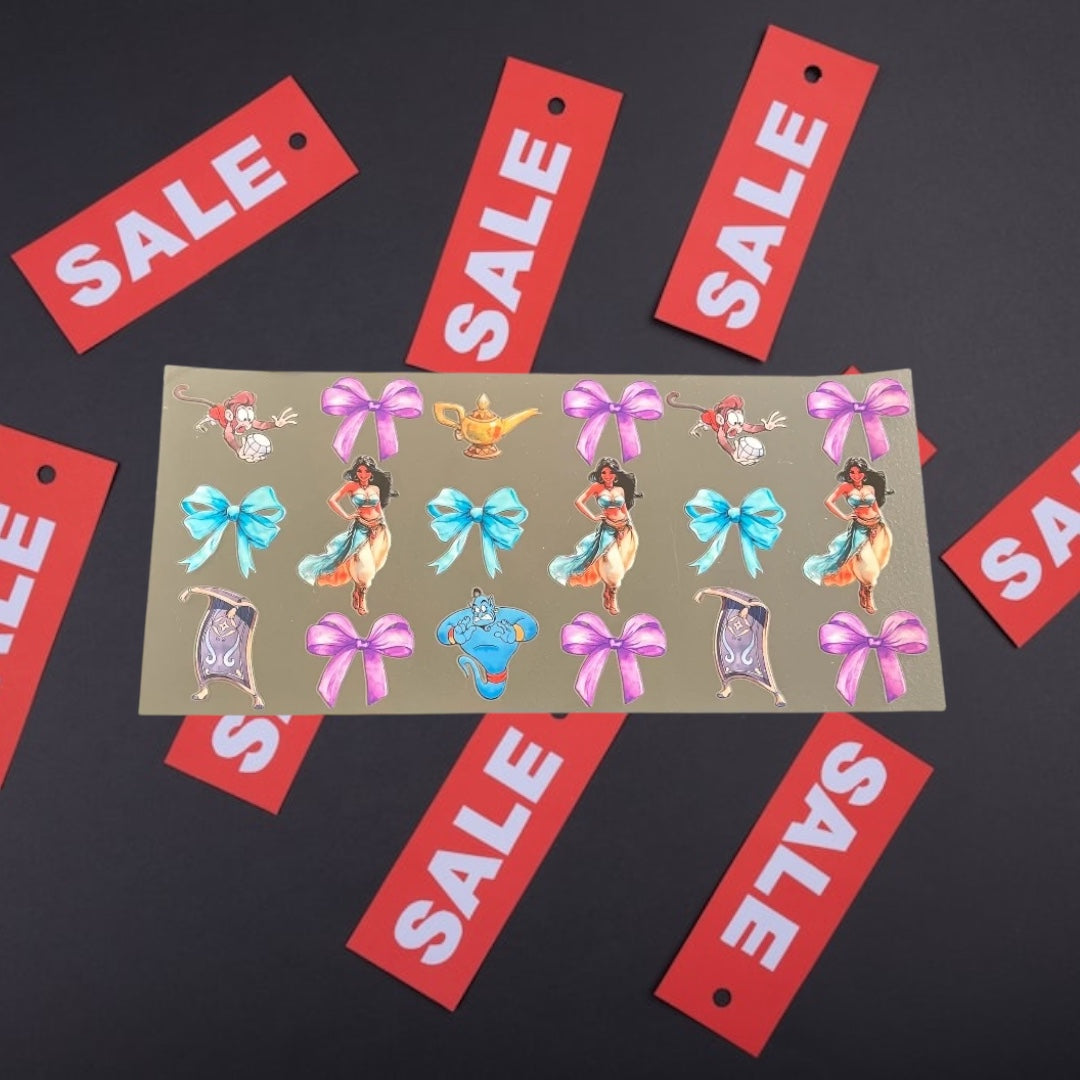 Princess of Agrabah w/Bows & Friends-CLEARANCE 16oz UV DTF Double Sided Cup Wrap