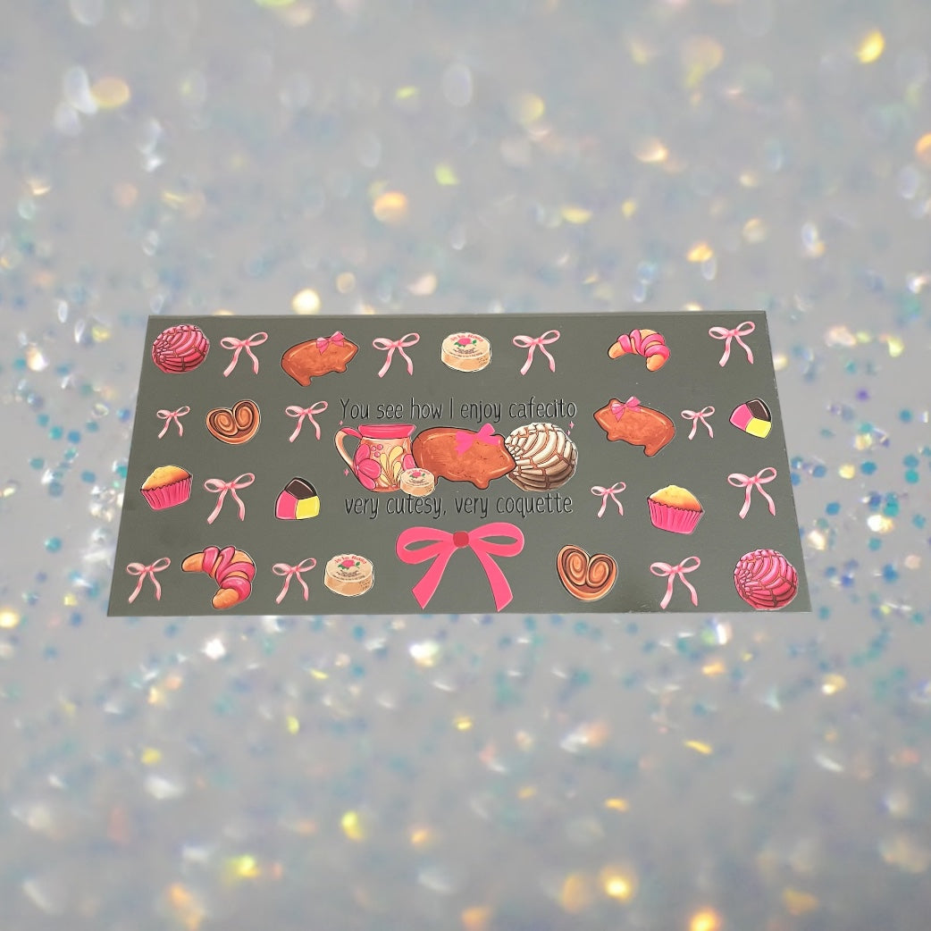 Mexican Cafecito Coquette-16oz UV DTF Double Sided Cup Wrap