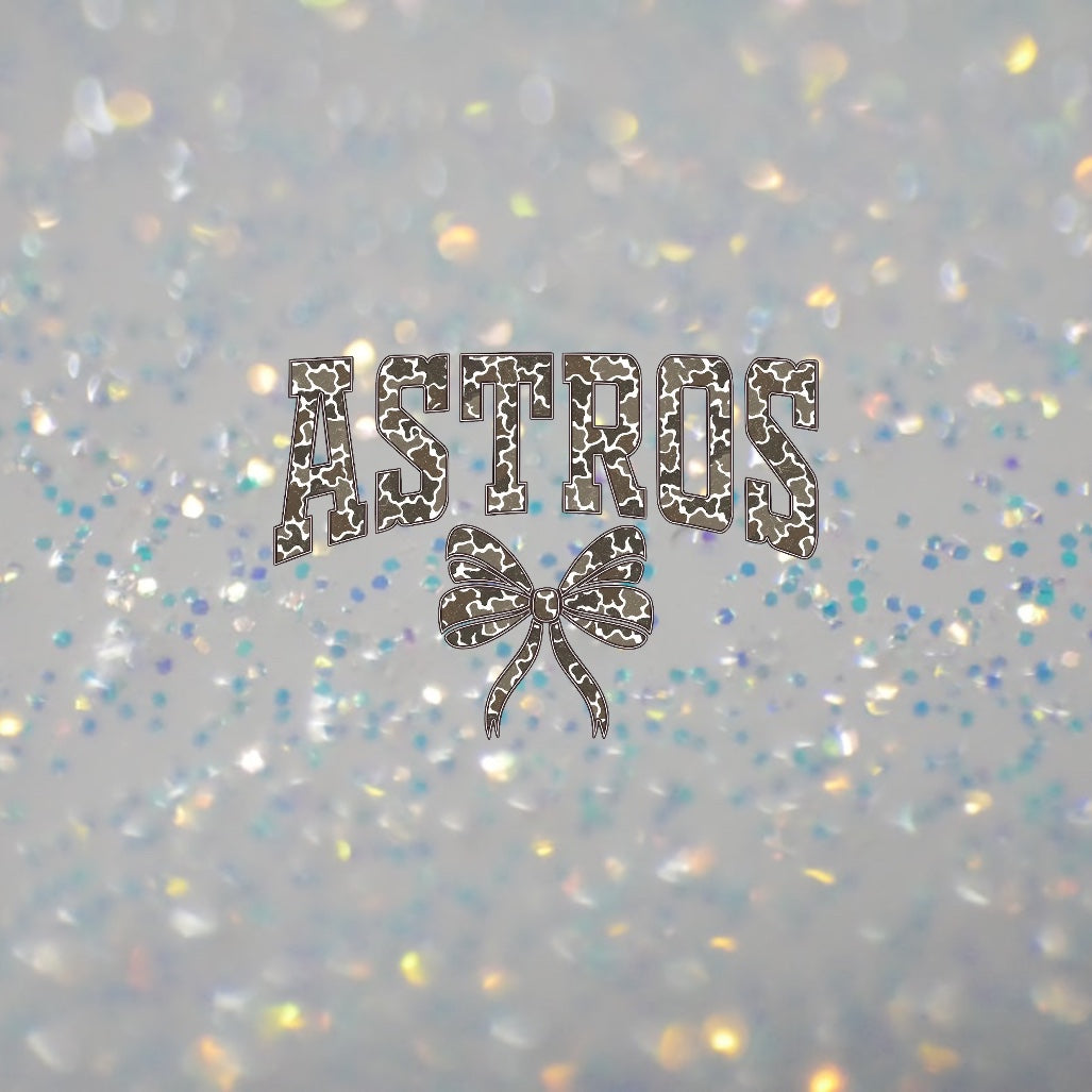 Astros Animal Print w/Bow- DTF Transfer