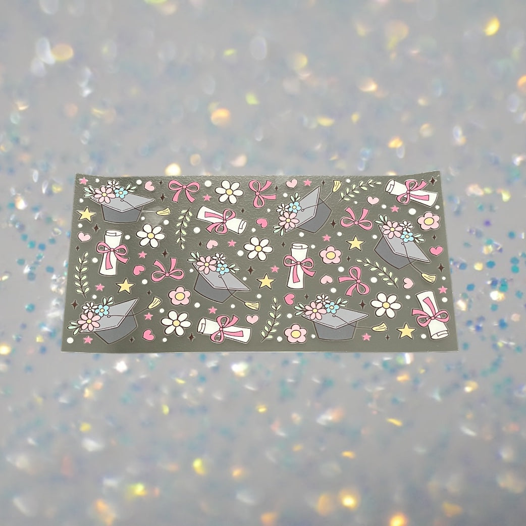 Graduation-16oz UV DTF Double Sided Cup Wrap