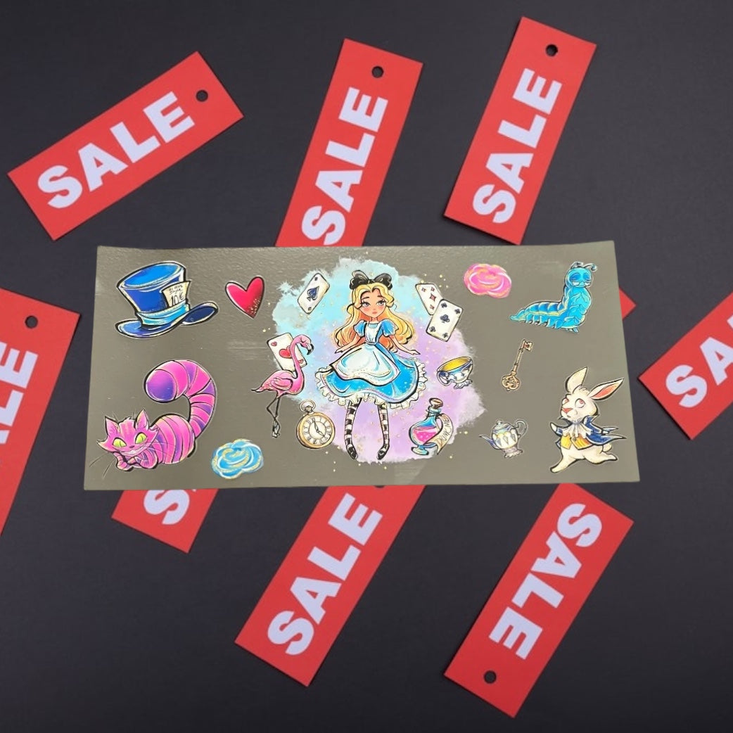 Wonderland Princess-CLEARANCE 16oz UV DTF Double Sided Cup Wrap