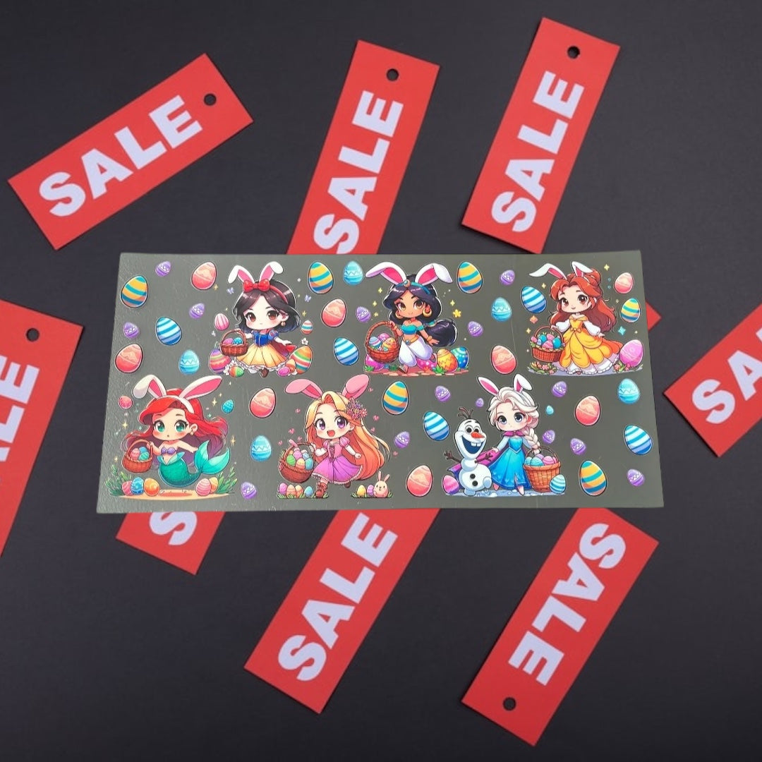 Easter Princess-CLEARANCE Holiday 16oz UV DTF Double Sided Cup Wrap