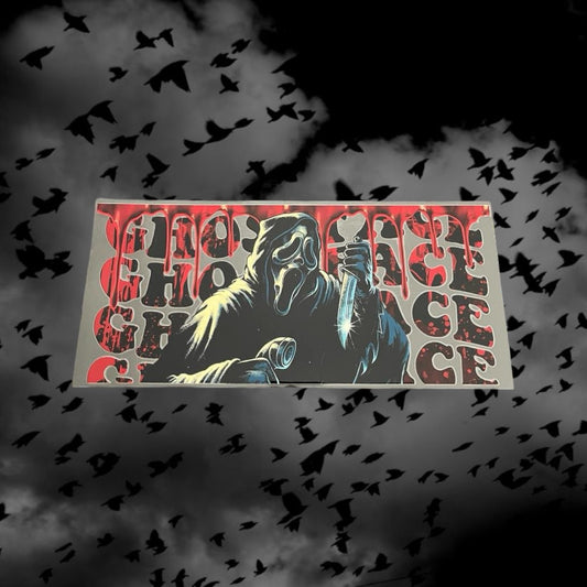 Halloween Horror Ghost Face 2.0-16oz UV DTF Double Sided Cup Wrap