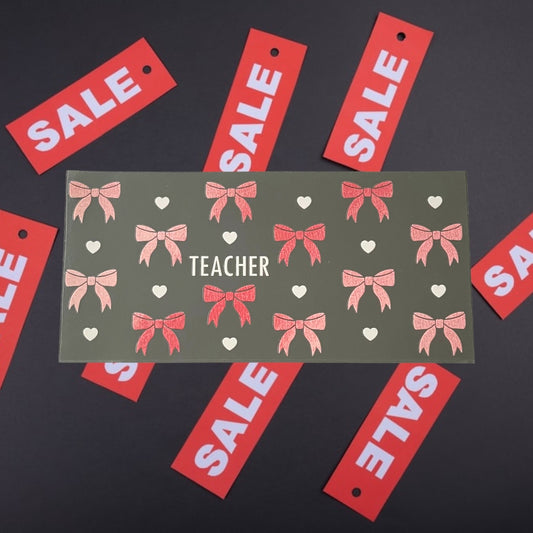 CLEARANCE Teacher -16oz UV DTF Double Sided Cup Wrap