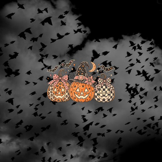 Halloween Preppy Jack O' Lanterns - Holiday DTF Transfer